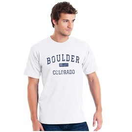 GreatCitees Boulder Colorado T-Shirt EST Medium Grey