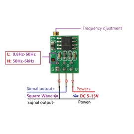 3Pcs 50Hz-6Khz Adjustable Signal Generator TP354 NE555 Module Square Wave Pulse Generator Oscillator Output Signal Source (50Hz-6Khz)