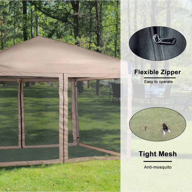 Aoodor 12'x12'/10'x10 - Beige, 12' x 12'