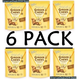 Prince of Peace 6 PACK - Prince of Peace, Ginger Chews Candy, Original, 4 oz (Total 24 oz)