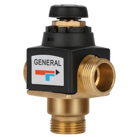 Thermostatic Mixing Valve, Mixing Valve 3 Way DN20 Male G Thread Brass Valve for Solar Water Heater Shower Temperature Control System
