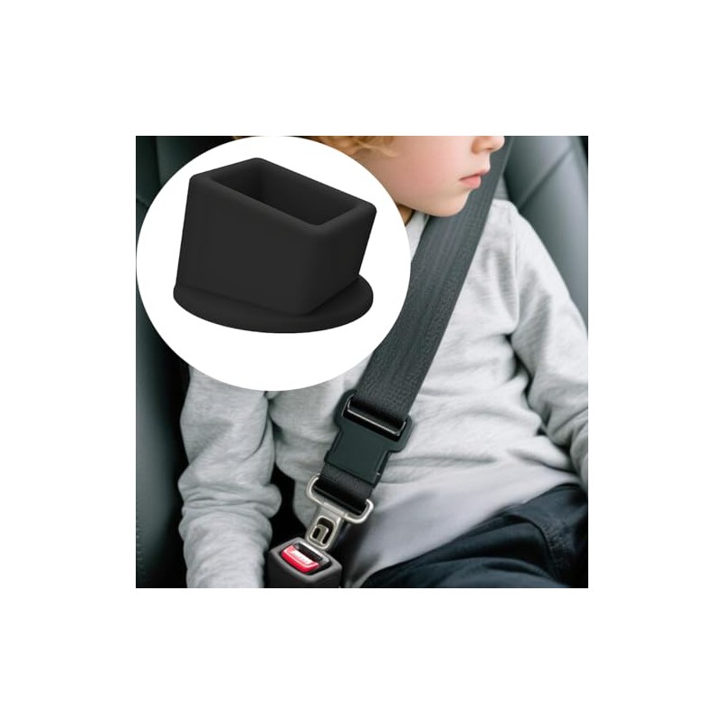 2PCS Silicone Seat Belt Buckle Holders - Non-Slip Fixer for