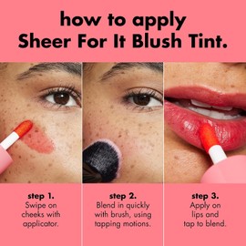 e.l.f. Tinta Sheer For It Blush Tint Left on Red - sheer red