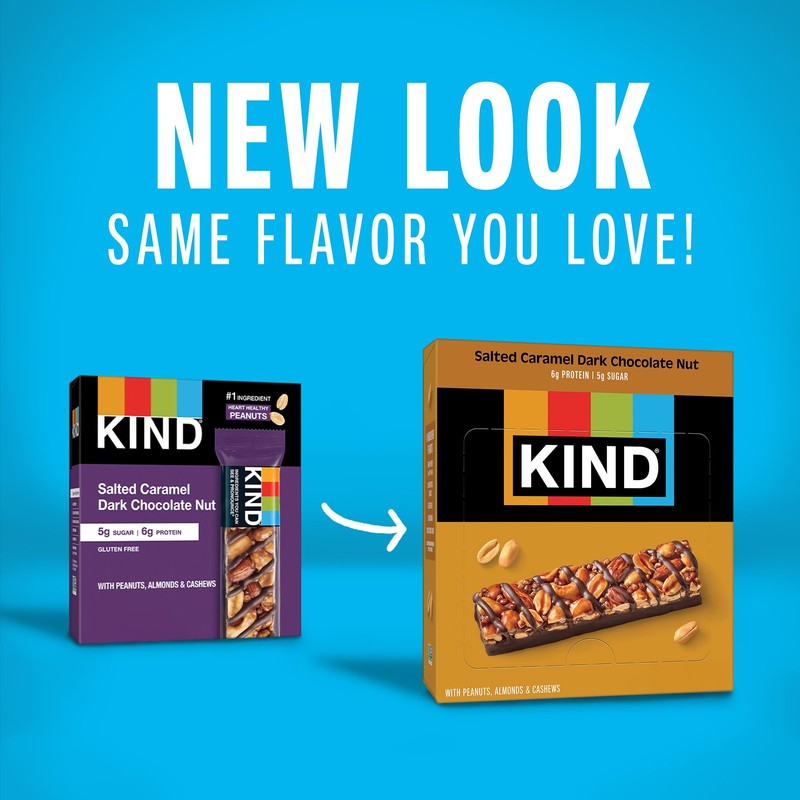 KIND Nut Bars, Salted Caramel & Dark Chocolate Nut, Healthy