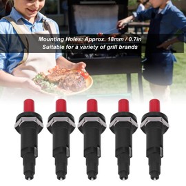 5PCS Push Button Piezo 1 Out 2 Spark PP Shell Grill Igniters for Outdoor Cooking with Wide Compatibility for LPG NG