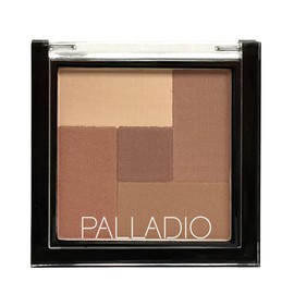 Palladio 2-In-1 Mosaic Blush and Bronzer, Polvo Prensado de Maquillaje Facial Suave y Sedoso, Cinco Tonos de Color desde Rosas Brillantes hasta Marrones Dorados, Sun Kissed