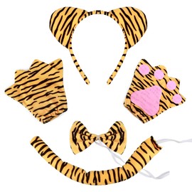 [Lhyxuuk] Setsubun Cosplay Children's Demon Cosplay Zodiac Tiger Funny Animal Tiger Headband Setsubun Cosplay Oni Cosplay Setsubun Party Event Setsubun Bean Sprinkling Stage Outfit Culture Festival