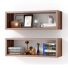 Kaboon 24in Floating Cube Shelves Set of 2, Display Shelves