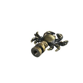 Royal Designs, Inc. Decorative Crab Lamp Finial, F-5081AB-1, Antique Brass