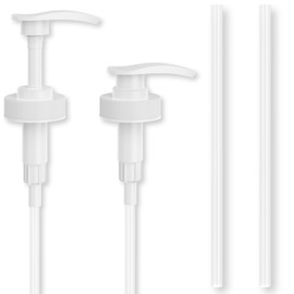 Gallon Pumps, 2 Pack, Shampoo/Food Pumps 38/410 (White)
