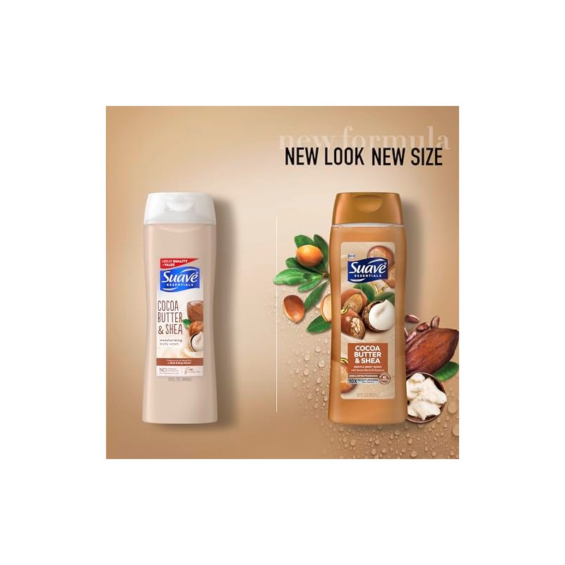 Suave Moisturizing Body Wash, Cocoa Butter and Shea with Vitamin