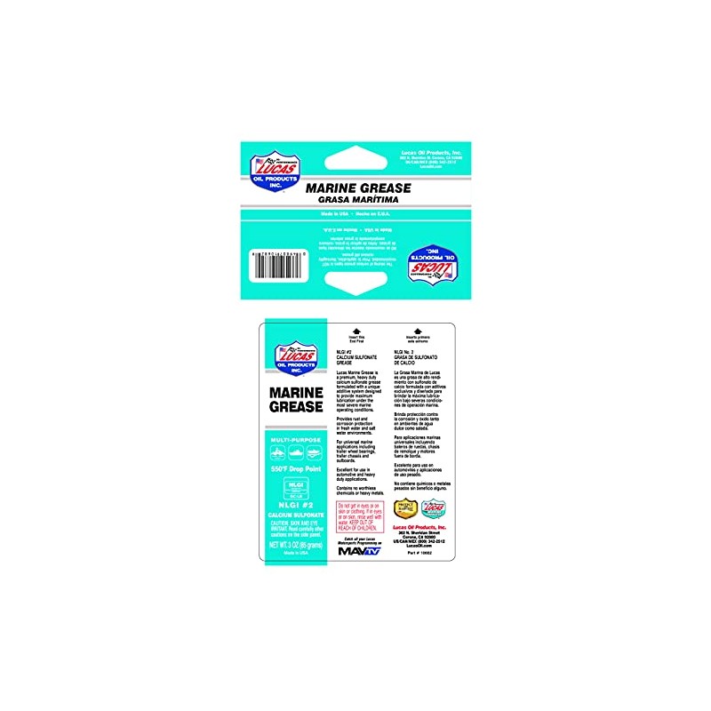 Lucas Oil 10682 Marine Grease 3 Ounce Combo Pack