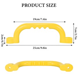 Grab Handles for Playground, Grab Handles Climbing Frame, Plastic Handle, Non-Slip Handles, Play Tower Accessories, Grab Handles, for Outdoor Toy, Tree House, Playhouses (Yellow)