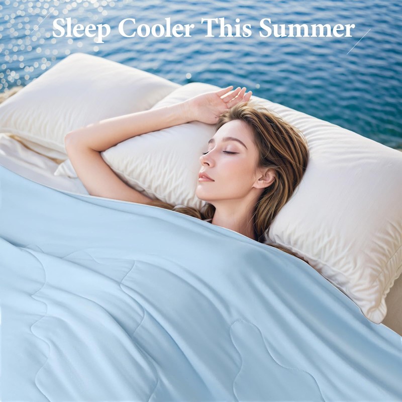 Cooling Comforter Queen Size, Cooling Blankets for Hot Sleepers and