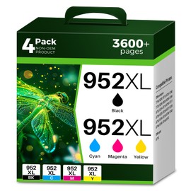 Q-image Compatible 952XL Ink Cartridges Replacement for 952 952XL Ink Cartridges Combo Pack Works with OfficeJet Pro 7740 8710 8720 8702 7720 8210 8216 8715 8725 8730 8740 Printers (4 Packs)