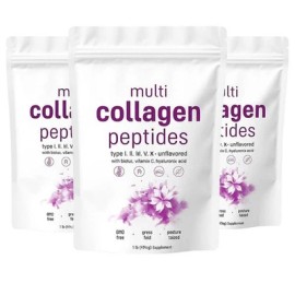 Micro Ingredients 3 PACK Multi Collagen Peptides Powder 1 lb Hydrolyzed Protein Peptide