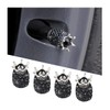Mandark 4pcs Crown Tire Valve Stem Caps, Aluminum Alloy Wheel