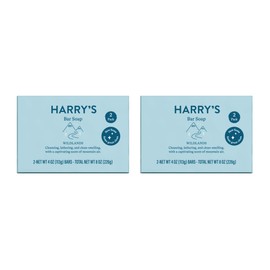 Harry's Bar Soap for Men, Wildlands Scent, 4 oz. Soap Bar, 2 Pack