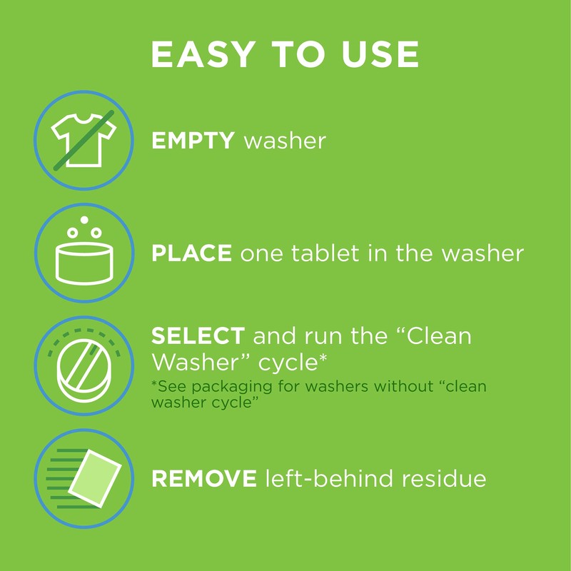 Affresh Washing Machine Cleaner, Helps Power Away Odor Causing Bacteria