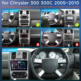 ASURE Car Stereo Radio for Chrysler 300 2005-2010,9 inch 4Core 2+64GB Android System Dash GPS Navigation Head Unit with Wireless Carplay Android Auto,1280x800 Car Dash Multimedia Video Player