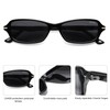 SOJOS SJ2376 Retro Polarised Slim Rectangular Sunglasses Women Men Vintage