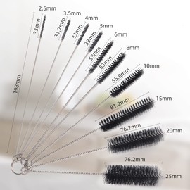 Annhua Straw Brush Cleaning Brush, Nylon Tube Brush, Test Tube Brush, Extra Fine Bottle Brush, Cup Brush, Baby Bottle, Narrow Mouth Bottle, Spout Wash, Water Bottle, Kitchen Brush, Drain Pipe,