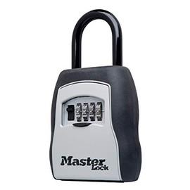 Master Lock Caja de seguridad, pon tu propia combinación, capacidad para 5 llaves, Talla portable, 5 Key Capacity, Negro
