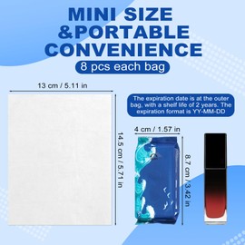 192 PCS Mini Wipes Wet Wipes Travel Size,Hand Wipes Travel Size for Wedding Travel Homeless Restaurant Barbecue 8 Count (Pack of 24)