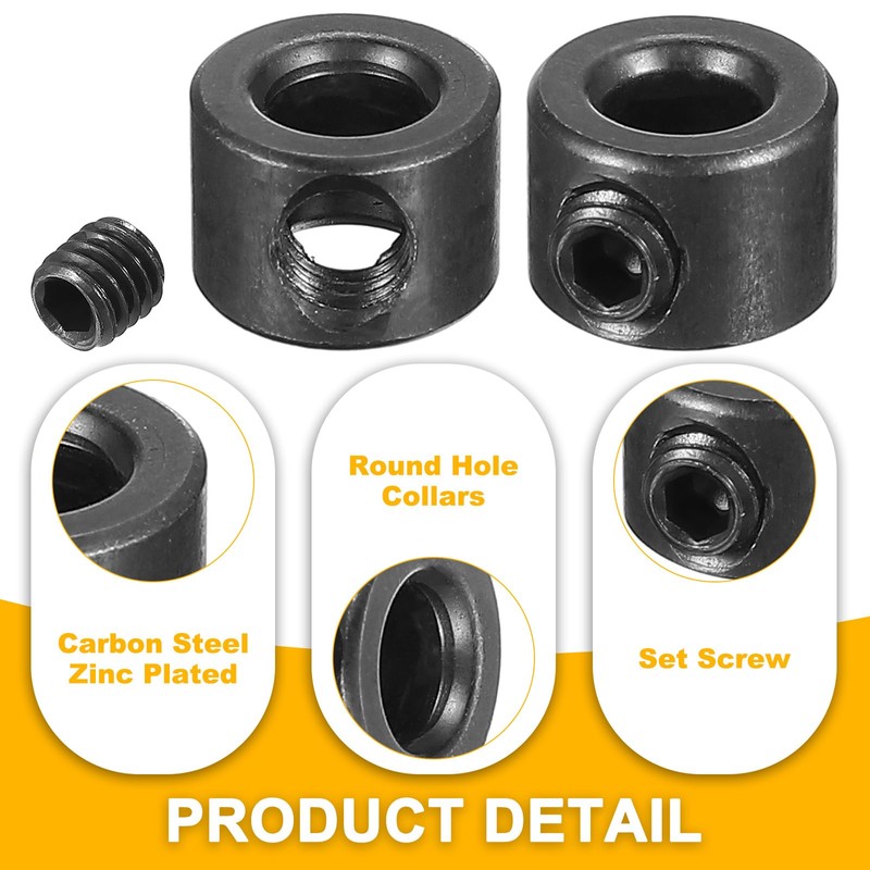 PATIKIL Bore 5mm Shaft Collar 12mm OD 8mm Thickness, 2