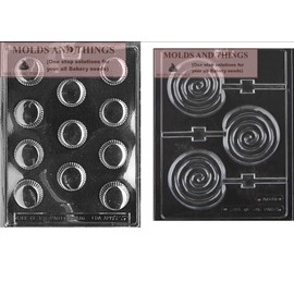 Swirl pretzel chocolate mold candy mold Peanut butter cup chocolate candy mold with Copywrited molding Instructions