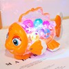 Transparent Gear Swing Fish Electric Toy with Fun Lights and