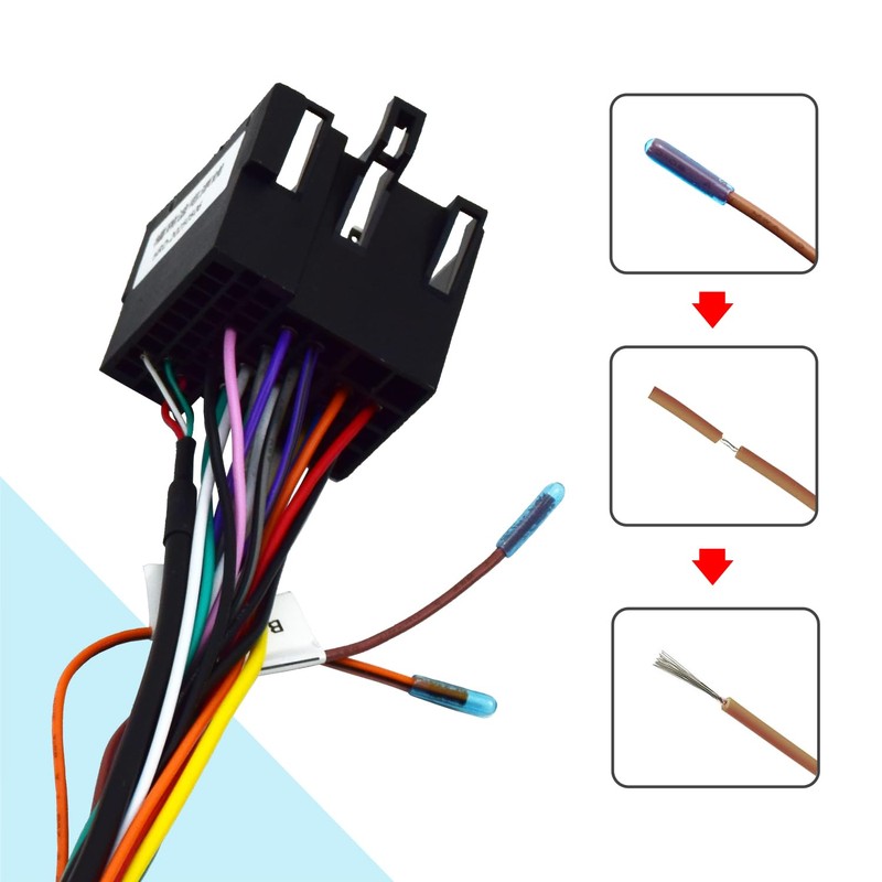 Car Radio Wiring Harness for Hyundai Sonata 2008-2012,KIA Forte Connector.