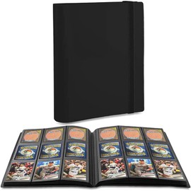 CTPOKO Trading Card Binder Holder, 9-Pocket Sports Card Collector Binder Album for TCG, MTG, Yugioh, photo card, Football, Basketball, Hockey and Baseball Cards - 20 Pages, 360 Card Capacity - Black