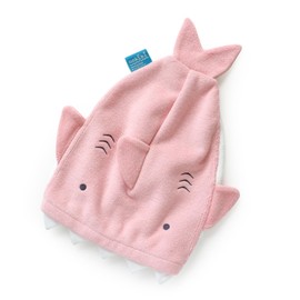 Shark Cotton Towel Cap Hair Dry Towel Double Sided Pile for 2-12 Years Old Kids ookiki BOK-23-001 (Pink)