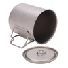 750ml Outdoor Titanium Water Mugs With Folding Handles Portable Camping