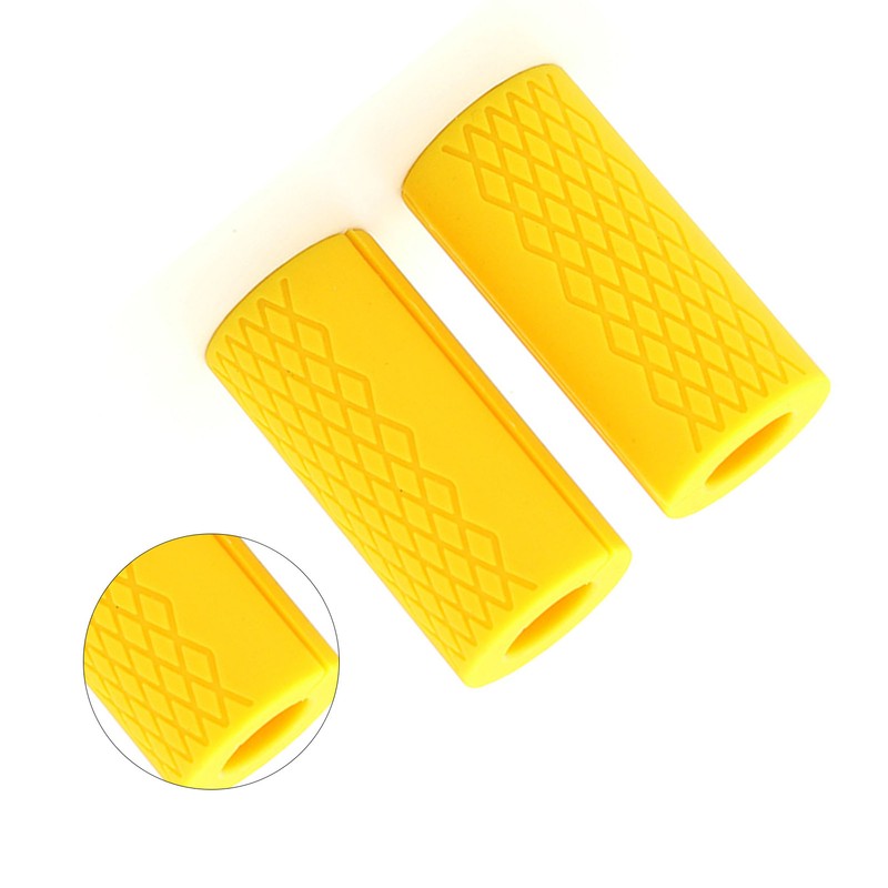 2Pcs Silicone Barbell Grips Prevent Slip Thick Bar Dumbbell Grips