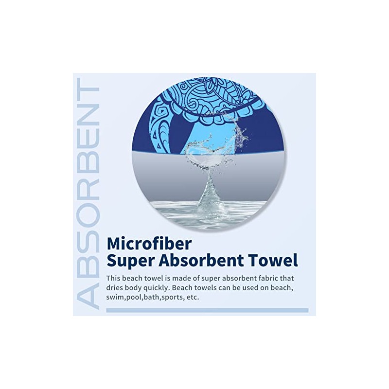 Gomust 6 Pack Lightweight Oversized Microfiber Beach Towels