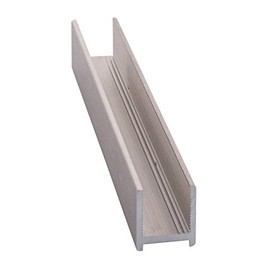 CRL Brushed Nickel Dry Glaze U-Channel With Vinyl - 98 in long