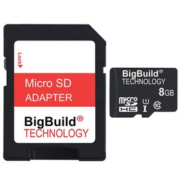 BigBuild Technology 8GB Ultra Fast 80MB/s Memory Card For Sony FDR X3000R, Sony HDR AS300, Sony HDR AS50, Sony HDR AS50R action camera, Class 10 MicroSDHC
