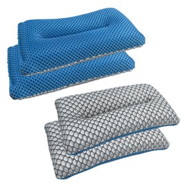 YTFRL 4 PCS Two-Sided Car Wash Sponge, Non-Scratch Microfiber Sponge Pad Soft Mesh Scrubber, Washable Foam Scrub Pads Absorbent Applicator for Cleaning Detailing, Car Accessories (4 PCS)