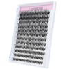 LAUBESS Pestañas Individuales En Racimo, Extensiones De Pestañas Individuales En
