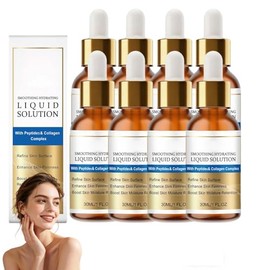 Sérum facial reafirmante, con péptidos antiedad, esencias nutritivas de colágeno y aceite, reafirma la piel flácida, reduce la apariencia de líneas finas y arrugas, aumenta la elasticidad (PCS8)