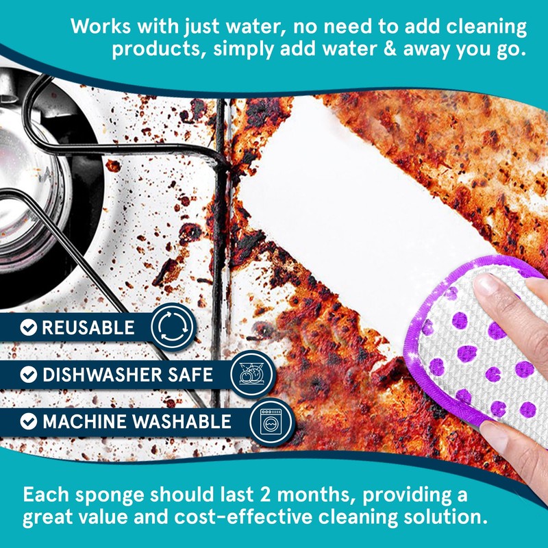 Anti-Bacterial Cleaning Pads by Smith’s® | 6 Pack | Dual-Sided