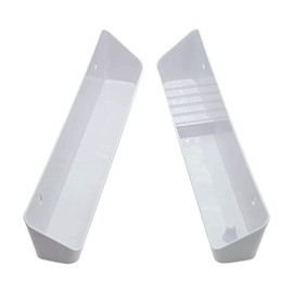 Aiwaiufu 14“ Kitchen Sink Front Trays Tip Out Tray Set Polymer Plastic White – 1 Pair