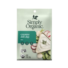 Simply Organic Creamy Dill Dip Mix, Gluten Free, 0.7 Ounces (Pack Of 12)