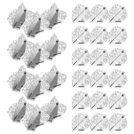 WINMAU Mega Standard Extra Thick Dart Flights - 10 sets per pack (30 dart flights in total) (White)