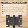 Parliament Hinges for Doors, Shutters, or Windows, 4 5/8 Inch