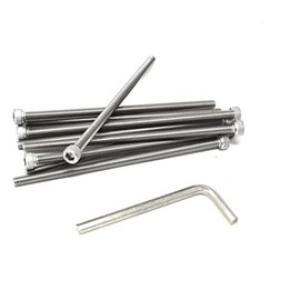 iexcell 10 Pcs M6 x 130mm Thread Pitch 1 mm Stainless Steel 304 Hex Socket Head Cap Screws Bolts Kit