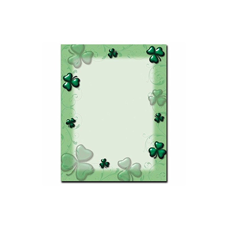 Shamrocks & Swirls Letterhead & Printer Paper (25 sheets)