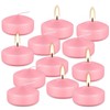 12 pcs 2-inch Floating Candles, Pink, smokeless and unscented, Burns
